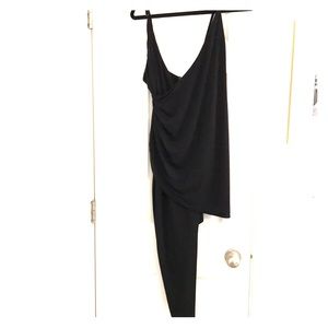 Black high-low dress